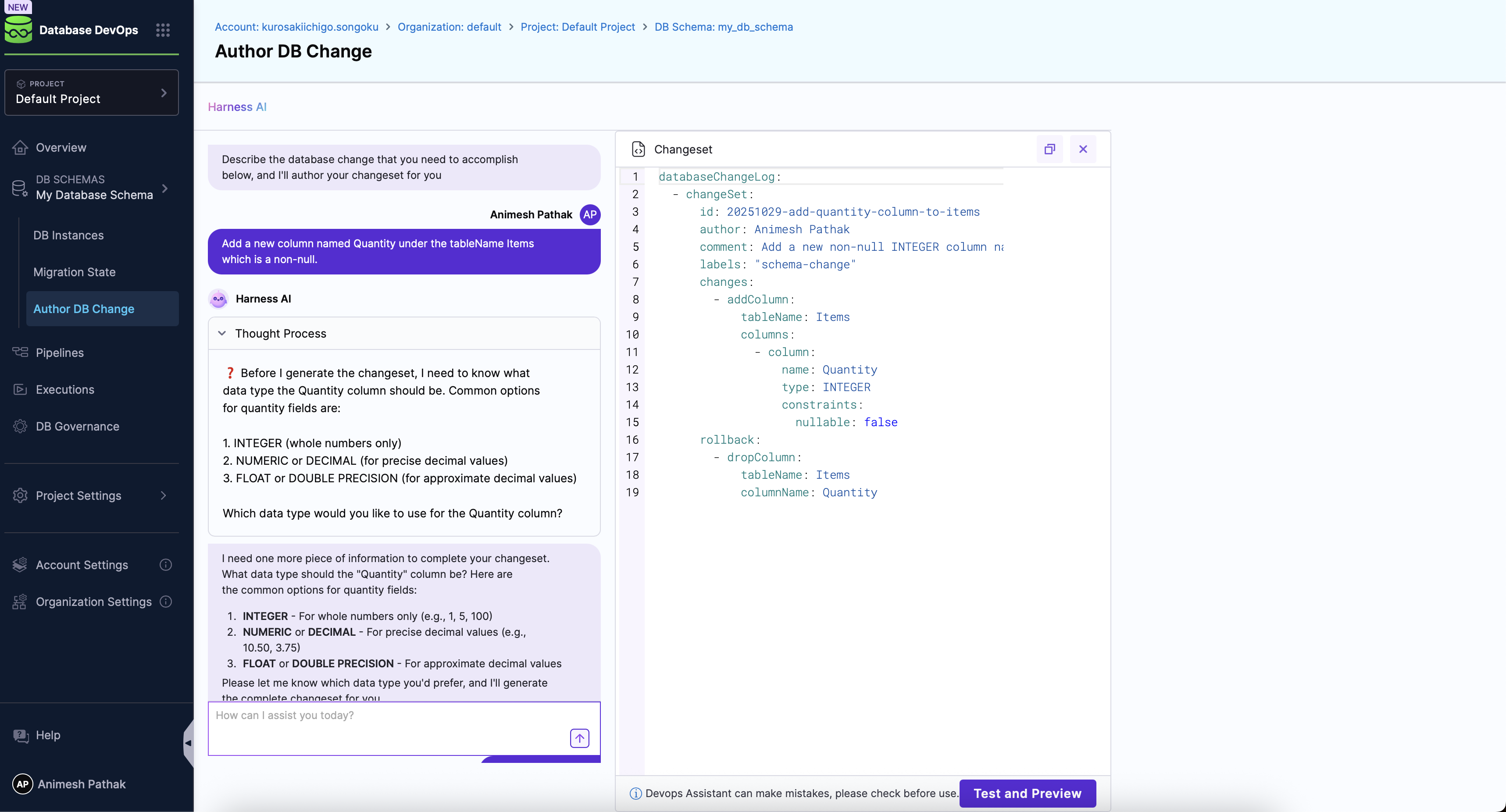 Database DevOps LLM Authoring